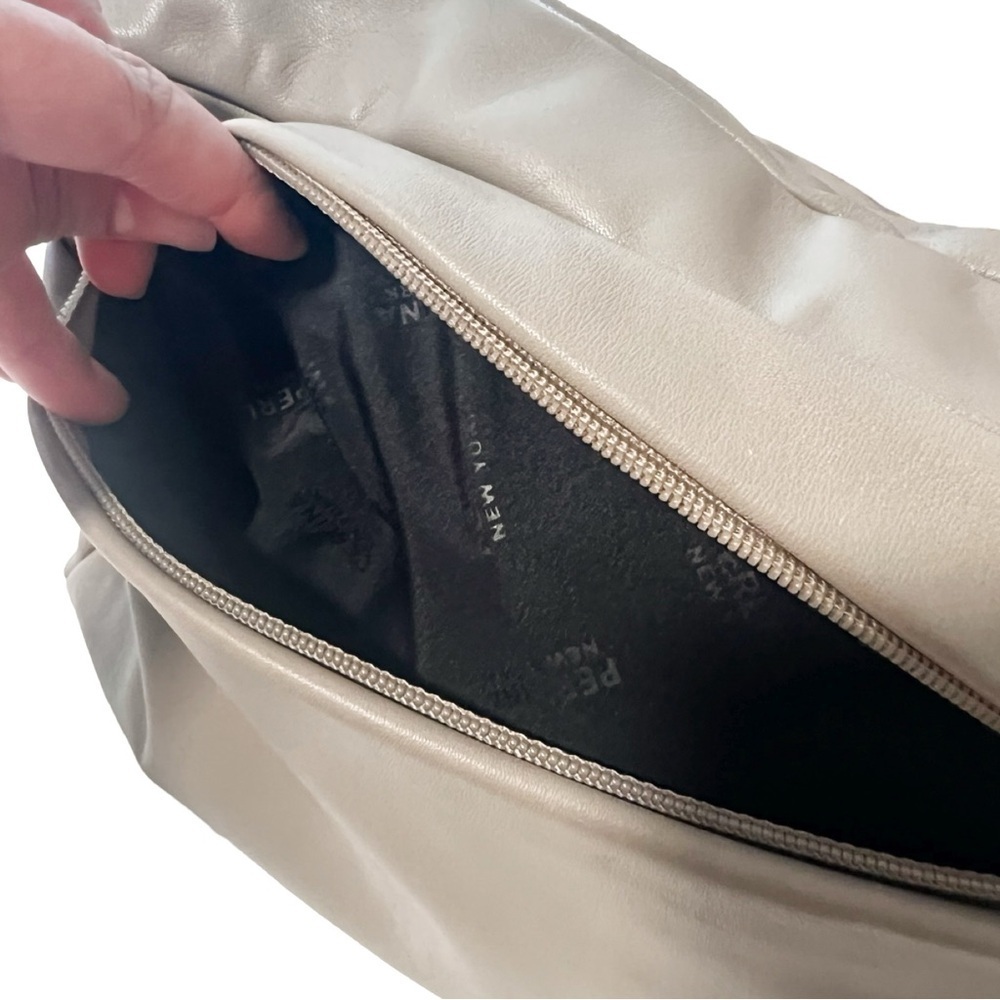 NEW PERLINA NEW YORK Taupe Satchel Leather Bag - Picture 3 of 8